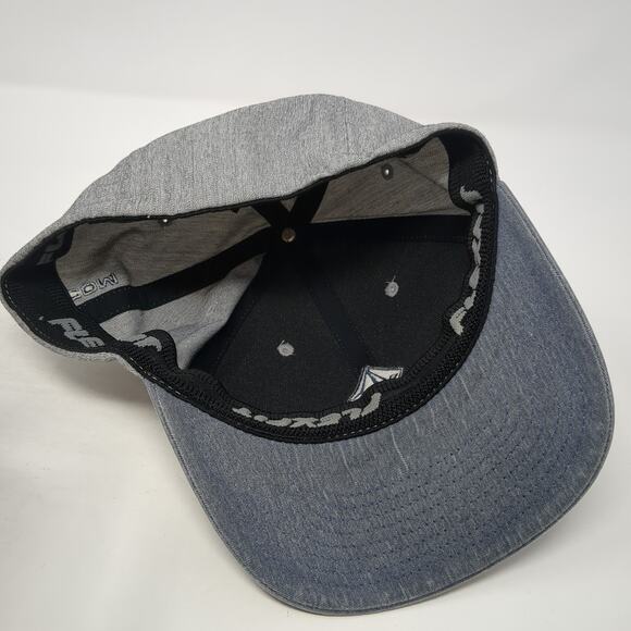 Volcom Fitted Baseball Hat Gray XL Embroidered Flexfit Vent Holes - Picture 7 of 10